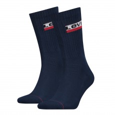 PACK DE 2 PAIRS DE CHAUSSETTES REGULAR CUT MARINE LOGO LEVIS - LEVIS