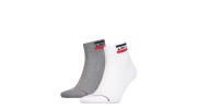 PACK DE 2 PAIRS DE CHAUSSETTES MID CUT GRISES ET BLANCHES LOGO LEVIS - LEVIS