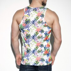 DEBARDEUR TROPIC FLORAL BLANC TS216 - ES COLLECTION