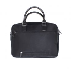  PORTE DOCUMENTS TOILE GARNIE CUIR NOIR - CHABRAND