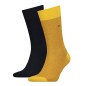 LOT DE 2 PAIRES DE CHAUSSETTES IRREGULAR, UNI ET TEXTURÉ NOIR ET JAUNE - TOMMY LOT DE 2 PAIRES DE CHAUSSETTES IRREGULAR, UNI ET TEXTURÉ NOIR ET JAUNE - TOMMY
