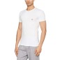 T SHIRT BLANC COL ROND  EAGLE NOIR - EMPORIO ARMANI