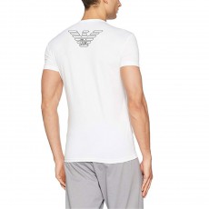 T SHIRT BLANC COL ROND  EAGLE NOIR - EMPORIO ARMANI