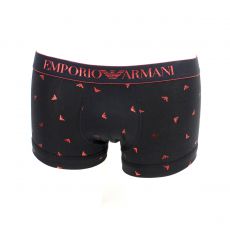 BOXER COURT NOIR  EAGLE ROUGE BRILLANT 8A592- ARMANI