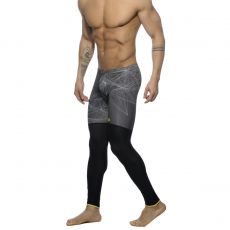 COLLANT DE SPORT LONG ABSTRACT NOIR AD559- ADDICTED