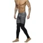 COLLANT DE SPORT LONG ABSTRACT NOIR AD559- ADDICTED
