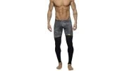 COLLANT DE SPORT LONG ABSTRACT NOIR AD559- ADDICTED