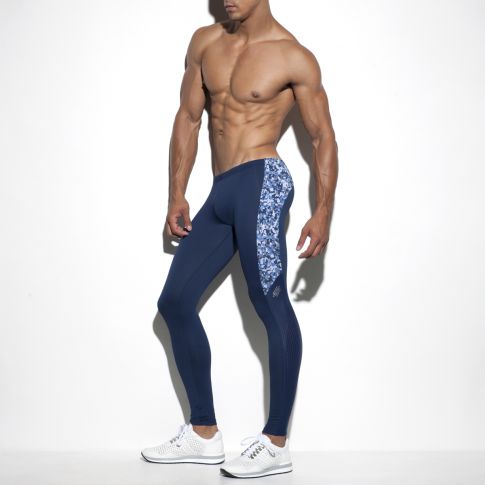 COLLANT DE SPORT LONG CAMOUFLAGE MARINE SP156-C09 - ES COLLECTION
