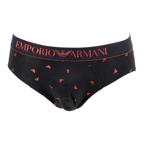SLIP NOIR EAGLE ROUGE BRILLANT 8A592- ARMANI