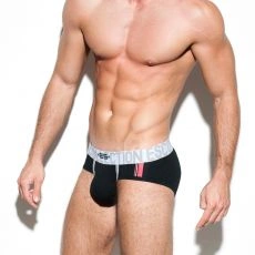 SLIP BANDEAU BASIC STRIPES NOIR UN280 - ES COLLECTION