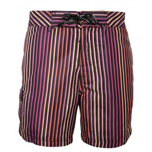 CK Swimwear - SHORT DE BAIN MEDIUM VIOLET/NOIR 58111W2_079
