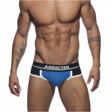 JOCK STRAP PUSH UP SPORT  BLEU ET NOIR AD744 - ADDICTED