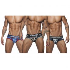 PACK DE 3 SLIPS CAMO MESH PUSH UP AD697P - ADDICTED