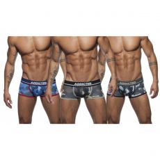 PACK DE 3 BOXERS CAMO MESH PUSH UP AD698P- ADDICTED