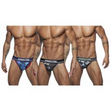PACK DE 3 BIKINIS CAMO MESH PUSH UP AD699P - ADDICTED