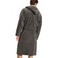 PEIGNOIR GRIS FONCE A CAPUCHE - TOMMY HILFIGER