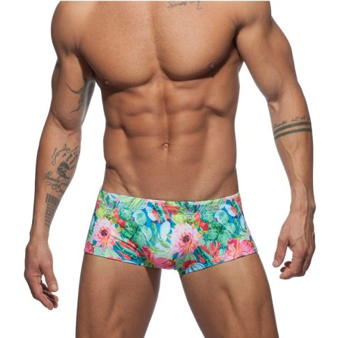 BOXER DE BAIN CACTUS TURQUOISE ADS183 - ADDICTED
