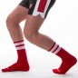 CHAUSSETTES HAUTES GYM ROUGE ET BLANCHE - BARCODE