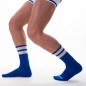 CHAUSSETTES HAUTES GYM BLEU ROYAL ET BLANCHE - BARCODE