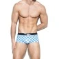 BOXER DE BAIN RALLY TURQUOISE/BLANC 1910 – ES COLLECTION