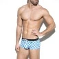 BOXER DE BAIN RALLY TURQUOISE/BLANC 1910 – ES COLLECTION