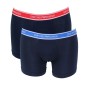 PACK DE 2 BOXERS  STRETCH MARINE CEINTURE BLEU/ROUGE - EMPORIO ARMANI