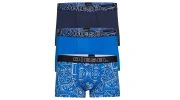 PACK DE 3 BOXERS COURTS DAMIEN THREE PACK COTON STRETCH MARINE/BLEU - DIESEL
