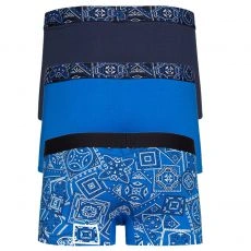PACK DE 3 BOXERS COURTS DAMIEN THREE PACK COTON STRETCH MARINE/BLEU - DIESEL