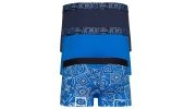 PACK DE 3 BOXERS COURTS DAMIEN THREE PACK COTON STRETCH MARINE/BLEU - DIESEL