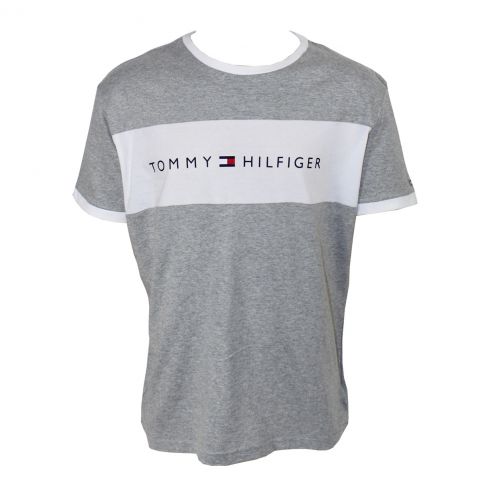 T-SHIRT GRIS COL ROND LOGO TOMMY HILFIGER UM0UM01170 - TOMMY HILFIGER T-SHIRT GRIS COL ROND LOGO TOMMY HILFIGER UM0UM01170 - TOMMY HILFIGER