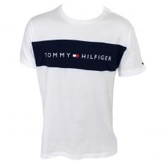 T-SHIRT BLANC COL ROND LOGO TOMMY HILFIGER UM0UM01170  - TOMMY HILFIGER