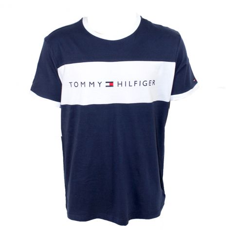 T-SHIRT NAVY COL ROND LOGO TOMMY HILFIGER UM0UM01170 - TOMMY HILFIGER T-SHIRT NAVY COL ROND LOGO TOMMY HILFIGER UM0UM01170 - TOMMY HILFIGER