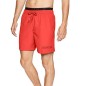 SHORT DE BAIN MEDIUM DOUBLE WAISTBAND ROUGE M00300  - CALVIN KLEIN 