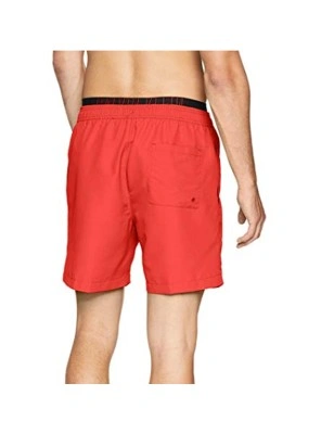 SHORT DE BAIN MEDIUM DOUBLE WAISTBAND ROUGE M00300  - CALVIN KLEIN 