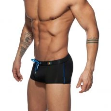 BOXER DE BAIN COURT RAINBOW NOIR ADS196 - ADDICTED