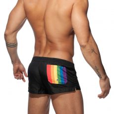 SHORT DE BAIN RAINBOW NOIR ADS197 - ADDICTED