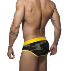 SLIP CAMOUFLAGE CAMO STRIPE MESH JAUNE AD764 - ADDICTED