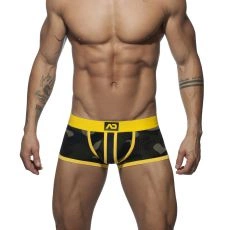 BOXER CAMOUFLAGE CAMO STRIPE MESH JAUNE AD765 - ADDICTED