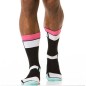 PAIRE DE CHAUSSETTES HAUTES MONDRIAN NOIR/BLANC/ROSE/VERT  - MODUS VIVENDI