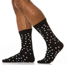 PAIRE DE CHAUSSETTES HAUTES POLKADOT NOIRES  - MODUS VIVENDI