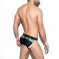 SLIP BIKINI LEAVES NOIR UN314 - ES COLLECTION
