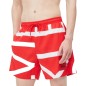 SHORT DE BAIN MEDIUM DRAWSTRING ABSTRACT IMPERIAL ROUGE M00274  - CALVIN KLEIN 