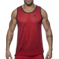 DEBARDEUR PRINTED TAPE TANKTOP EN MESH ROUGE AD767 - ADDICTED DEBARDEUR PRINTED TAPE TANKTOP EN MESH ROUGE AD767 - ADDICTED