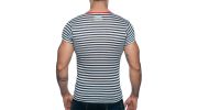 T-SHIRT COL V SAILOR ROUGE AD588 - ADDICTED