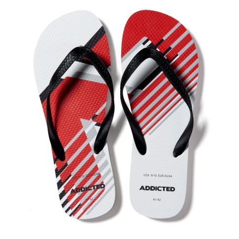 TONGS AD LOGO FLIP FLOP BLANCHES AD796 - ADDICTED