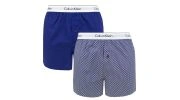 PACK DE 2 CALECONS ELLIPSE PRINT VALIANT BLEU NB1396A - CALVIN KLEIN