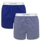 PACK DE 2 CALECONS ELLIPSE PRINT VALIANT BLEU NB1396A - CALVIN KLEIN