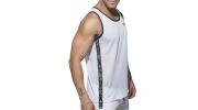 DEBARDEUR PRINTED TAPE TANKTOP EN MESH BLANC AD767 - ADDICTED