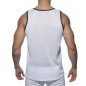 DEBARDEUR PRINTED TAPE TANKTOP EN MESH BLANC AD767 - ADDICTED DEBARDEUR PRINTED TAPE TANKTOP EN MESH BLANC AD767 - ADDICTED