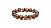 BRACELET EN PIERRE OEIL DE TIGRE MARRON - MENGENERATION